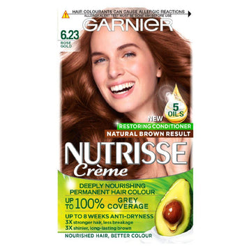 Nutrisse 6.23 Rose Gold Brown Permanent Hair Dye